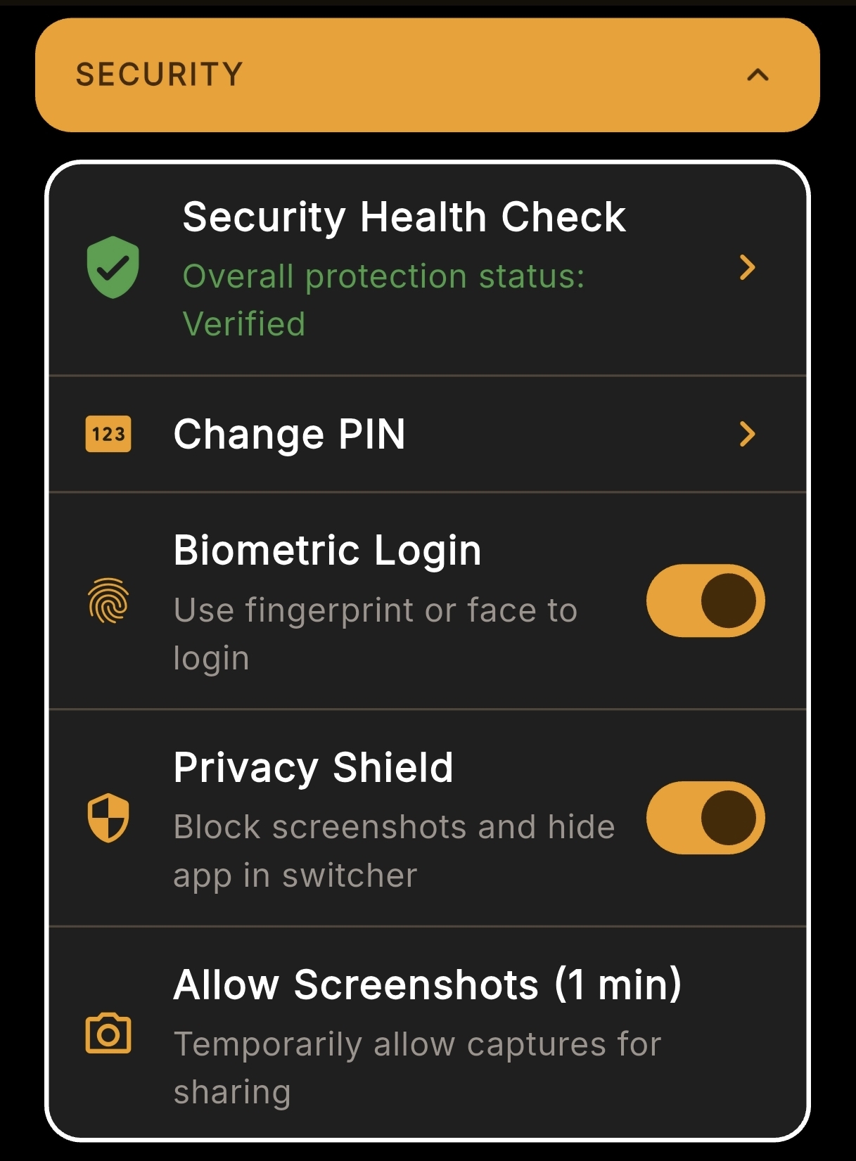 Security Settings